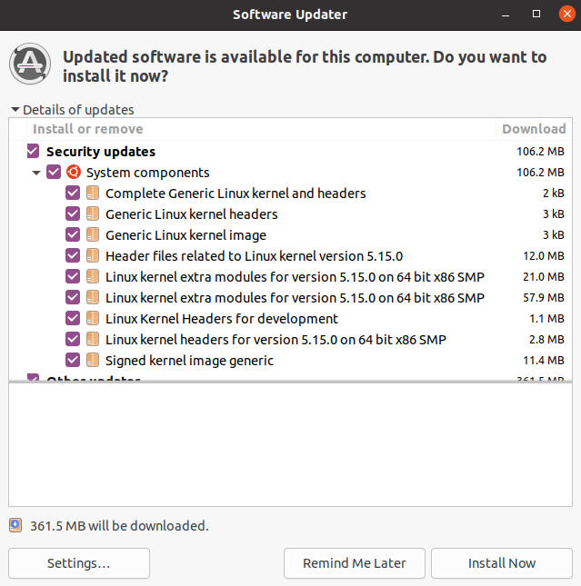 ubuntu linux security updates